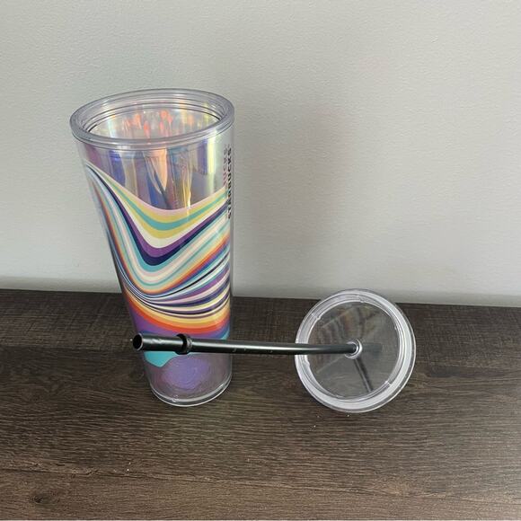 Starbucks | Target Exclusive Iridescent Wave Tumbler Abstract Cold Cup 24oz 2021 - Picture 4 of 6